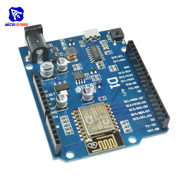 [variant_title] - OTA WeMos D1 CH340 CH340G WiFi Development Board ESP8266 ESP-12 ESP-12E Module For Arduino IDE UNO R3 Micro USB ONE 3.3v 5v 1A