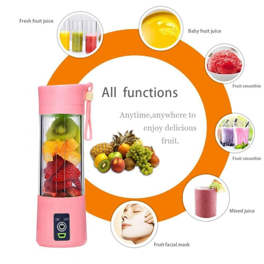 Daliy Usetile USB Charging One-Button Open Detachable Stainless Steel Blade  Sharp Edge 500 Ml Juice Light and Portable Fruit Food Juicer - China Juicer  and Portable Juicer price
