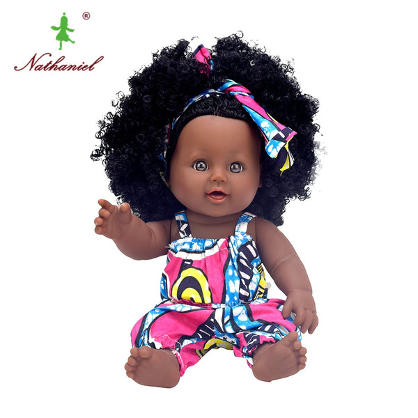 06 - black  baby dolls pop green African! 12inch  lol reborn silicone vinyl 30cm newborn poupee boneca baby soft toy girl kid todder