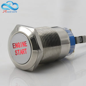 [variant_title] - 19 mm reset button switch moment motor start button 3 a 220 v copper plating nickel head can be customized