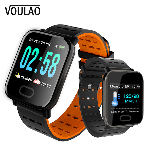 [variant_title] - VOULAO A6 Smart Watch Men Women Heart Rate Monitor Sport Fitness Tracker Waterproof Smartwatch For IOS Android Sport Wristband