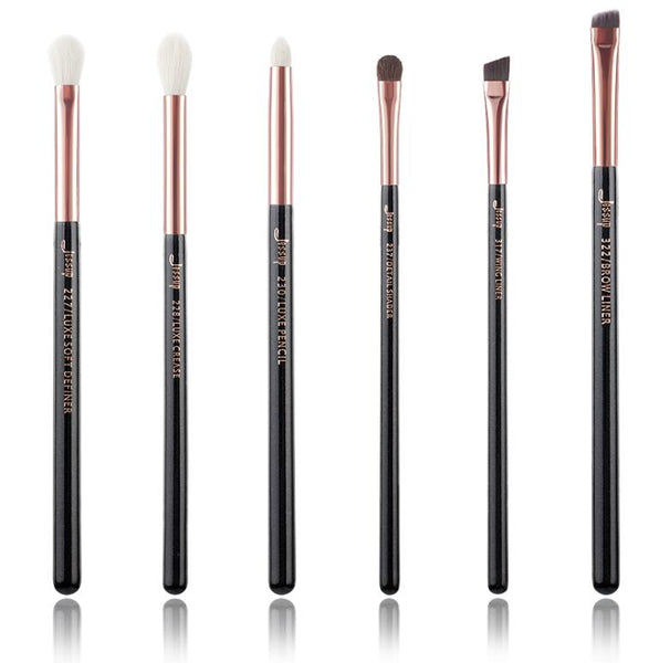 T161(6PCS) - Jessup Rose Gold / Black Makeup brushes set Beauty Foundation Powder Eyeshadow Make up Brush 6pcs/8pcs/10pcs/15pcs/20pcs/25pcs