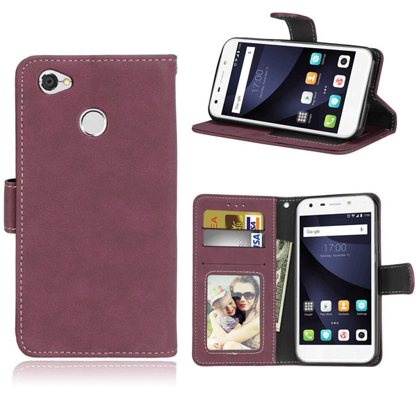 rose / Leather - Flip Bag For ZTE Blade A6 Case High Quality Flip Leather Case For ZTE Blade A6 Wallet Style Stand Cover For ZTE Blade A6 Lite