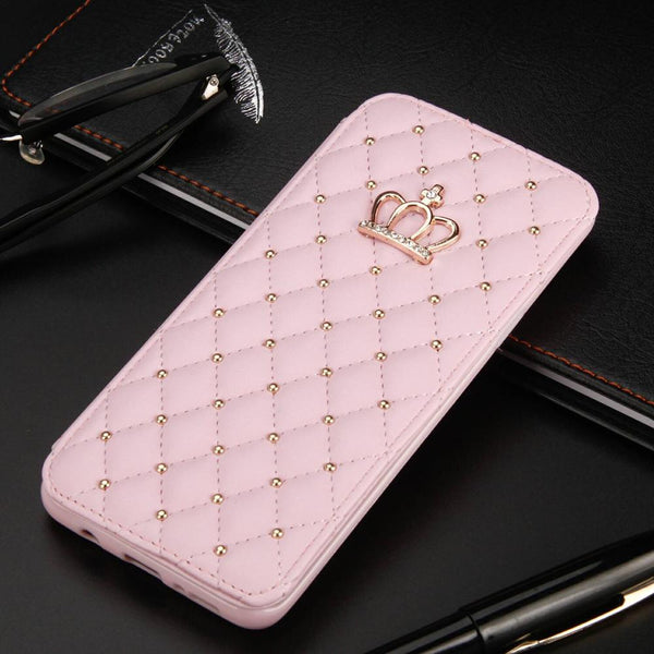 Pink / for Galaxy S10 Lite - Glitter Crown For Samsung Galaxy S6 S7 Edge S8 S9 S10 Lite Plus Diamond Wallet Leather Case Flip Stand Cover Mobile Phone Bag