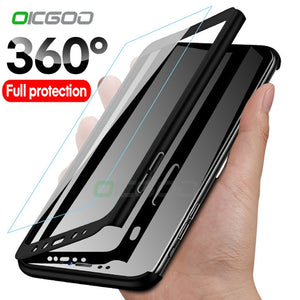 [variant_title] - OICGOO 360 Full Cover Case For Samsung Galaxy A7 A6 A8 J4 J6 J8 Plus 2018 Phone Cases For Samsung Galaxy A5 A7 2017 Case Coque