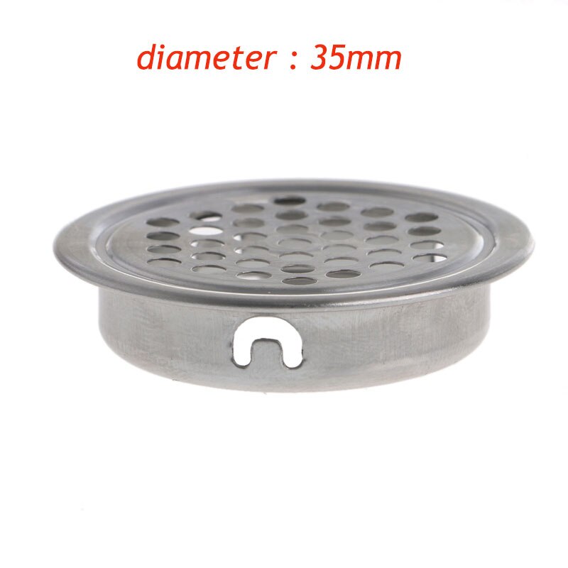 diameter 35mm - 1PC Stainless Steel Wardrobe Cabinet Mesh Hole Air Vent Louver Ventilation Cover Kitchen Cabinet Parts & Accessories Dia 35/53mm