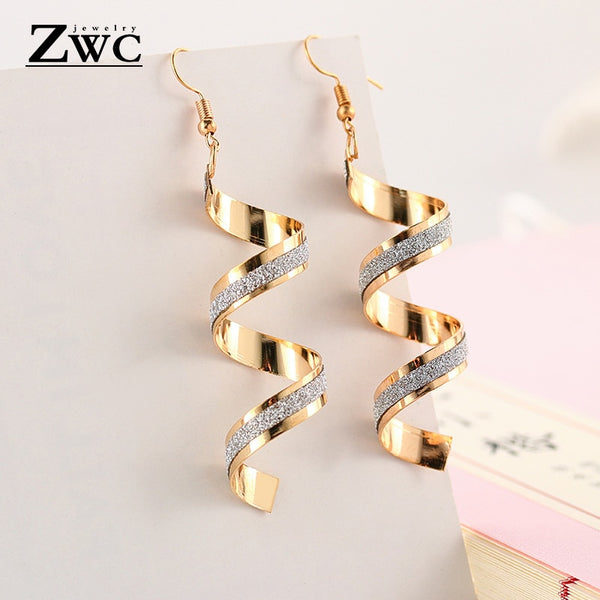 ZWC Fashion New Women's Acrylic Drop Earrings Hot Selling Long Dangling Earrings Gift For Women Party Wedding Jewelry Brincos