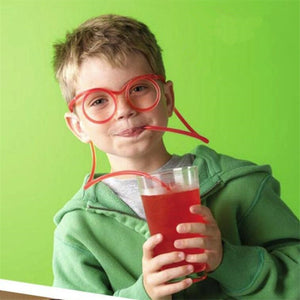 [variant_title] - Baby Birthday Party Toys Fun Soft Plastic Straw Funny Glasses Flexible Drinking Toys Party Joke Tube Tools Kids Party Toys