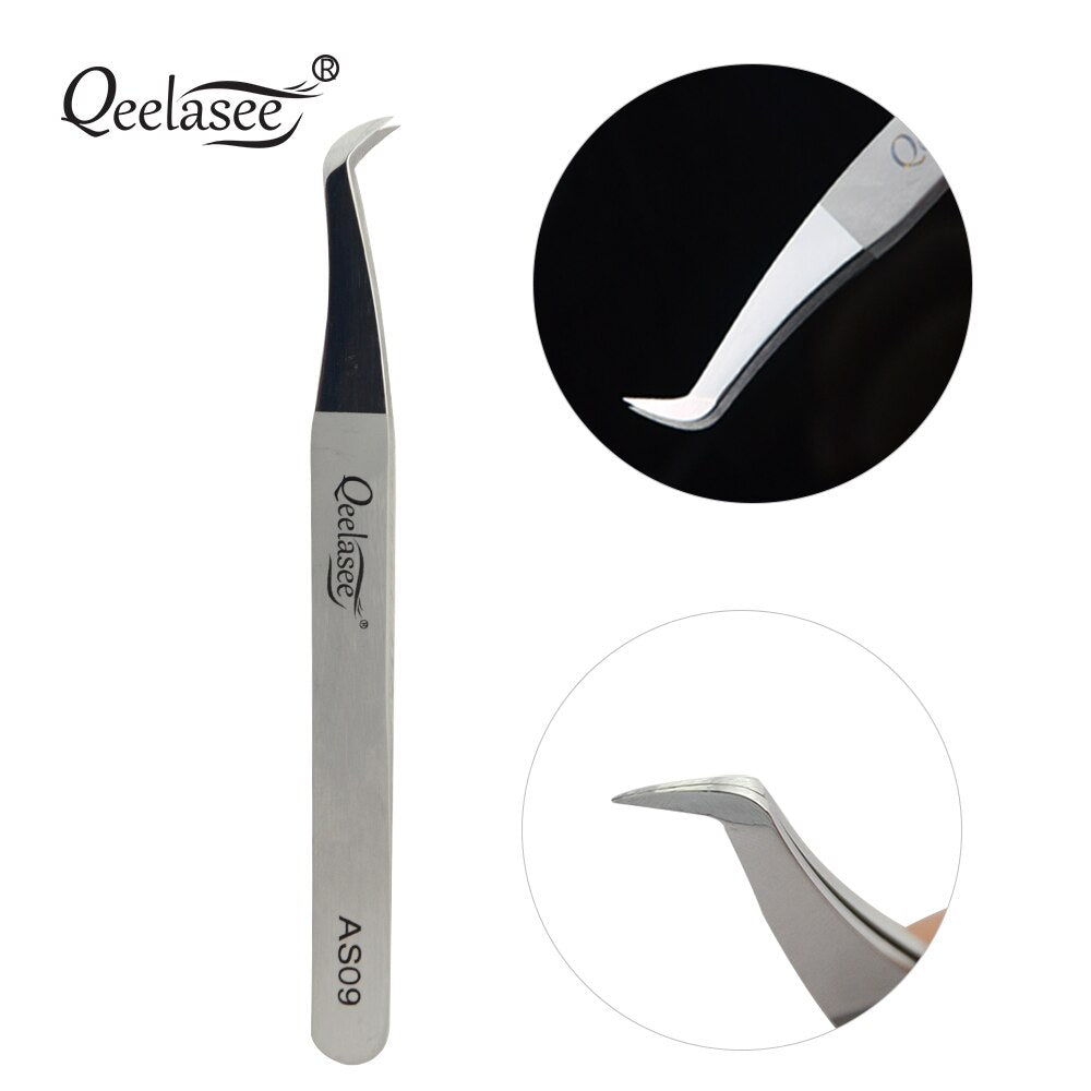 [variant_title] - 1-10pcs Qeelasee AS09 Eyelash Tweezer 3D-6D Volume Eyelash Extension Best Quality Fan Lash Tweezer