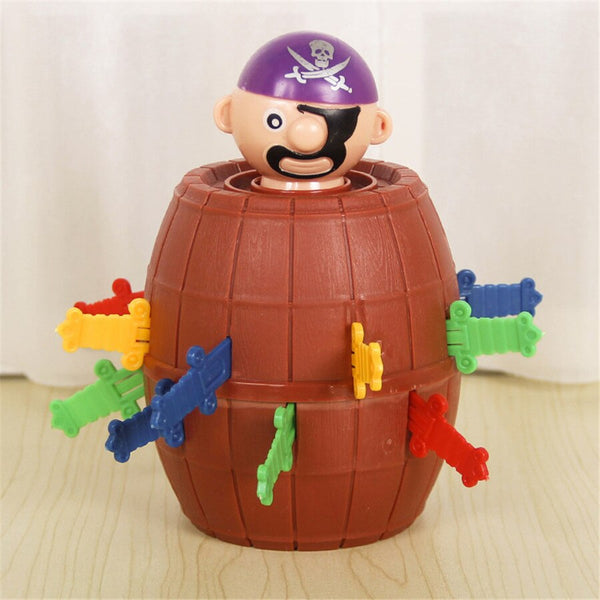 [variant_title] - 2019 YUXIN New Strange Prank Toy Wooden Barrel Gags & Practical Jokes Sword Game Crisis Barrel Desktop Trick Toys Pirate Bucket (Pirate Barrel)