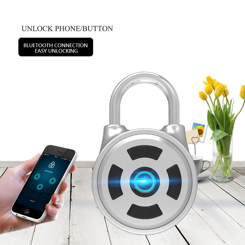 Default Title - Small smart security password padlock Mobile APP unlock Cabinet luggage lock Home security Bluetooth lockBD-M1