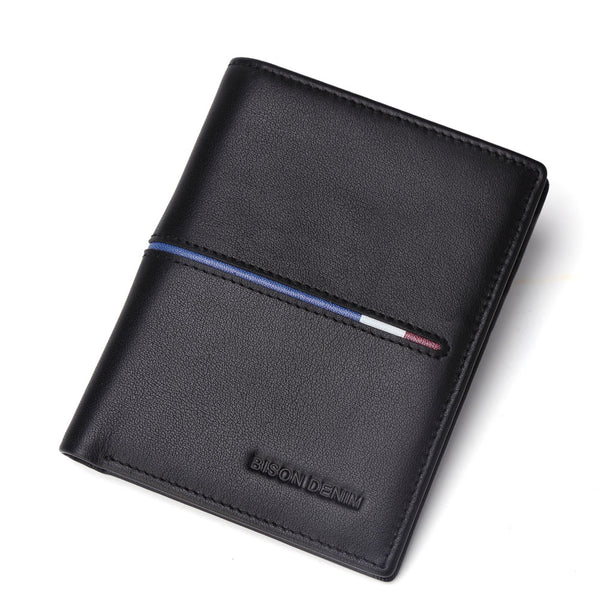 [variant_title] - BISON DENIM Cowskin Leather Men Wallets Multi-Functional Cowhide Coin Purse Slim Genuine Leather Wallet Men Card Holders  N4437