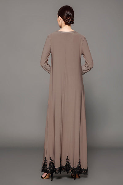 [variant_title] - Solid Color Chic Fashion Long Sleeve Casual Maxi Dresses For Women Islamic Abaya Muslim Dress Clothing