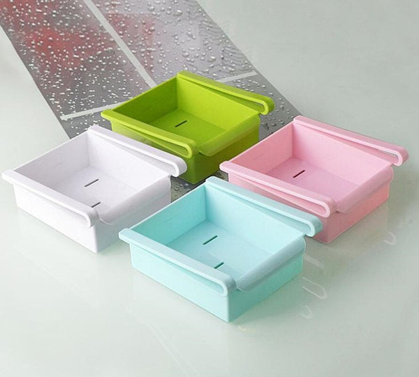 [variant_title] - Loozykit Plastic Drawer Organizer Fridge Storage Box Rack Shelf Holder Organizer Storage Boxes Kitchen Freezer Space Saver Home