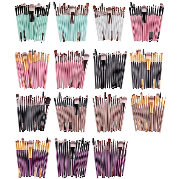 [variant_title] - MAANGE 15/18 Pcs Professional Makeup Brushes Set Comestic Powder Foundation Blush Eyeshadow Eyeliner Lip Make up Brush Tools