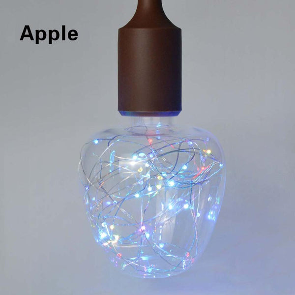 Apple-200004891 - Creative  Edison Light Bulb Vintage Decoration LED Filament lamp Copper Wire String E27 110V 220V Replace Incandescent Bulbs