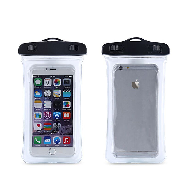 White - Waterproof Case Bubble Float Bag Cover For iPhone 6 6s 7 8 Plus X Samsung S9 Xiaomi redmi 5 plus HUAWEI P20 lite Water proof