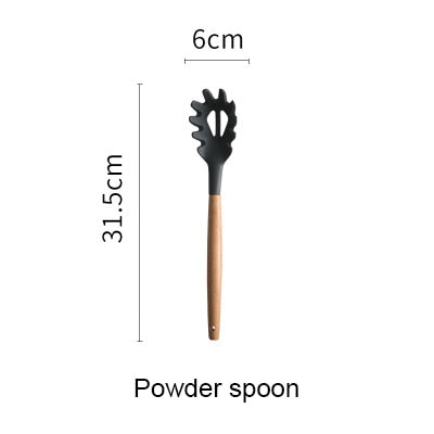 uncooked spoon - Silicone Spatula Heat-resistant Soup Spoon Non-stick Special Cooking Shovel Kitchen Tools