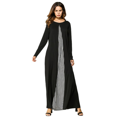 Black / 4XL - YOUYEDIAN 2019 Abaya Dubai Luxury High Class Muslim Dress National Robe Abaya Islamic Muslim Middle Eastern Long Dress#506G30
