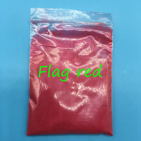 flag red - 20g Colorful Pearl Powder for make up,many colors mica powder for nail glitter,Pearlescent Powder Cosmetic pigment
