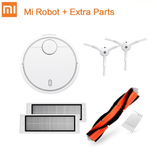 Add Extra Parts / AU - Original XIAOMI Mijia Mi Robot Vacuum Cleaner for Home Automatic Sweeping Dust Sterilize Smart Planned Mobile App Remote Control