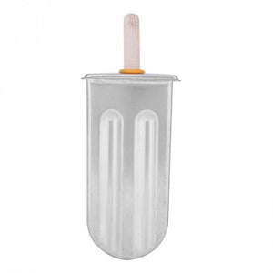 Round head - Stainless Steel Ice Cream Mould Pop Lolly Popsicle Molds +100Pcs Ice Cream Wood Sticks  Household Kitchen Gadget Hot Sale