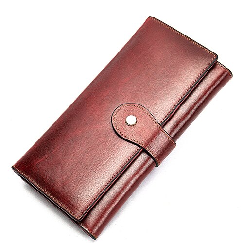 8303AC red - WESTAL women's wallet women wallets made of genuine leather female long wallet for phone/cards money bags lady wallets purse
