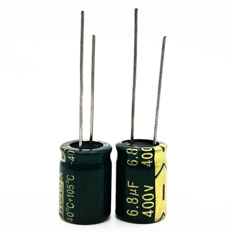 Default Title - 12pcs/lot 400V 6.8uf high frequency low impedance 10*13mm 20% RADIAL aluminum electrolytic capacitor 6800NF