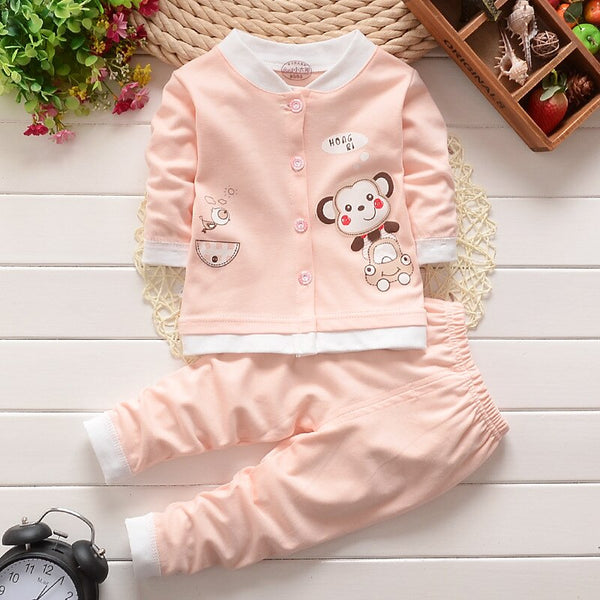 [variant_title] - Autumn Winter Clothes Suit for Baby Girls Boys Kids Pajamas underwear sleepwear Cartoon Fall Children Cardigan Clothing Sets 3T