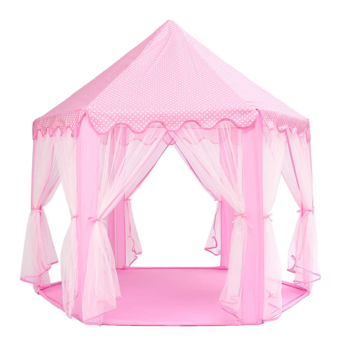 Default Title - Portable Princess Castle Play Tent Activity Fairy House Fun Playhouse Beach Tent Baby playing Toy Gift For Children (Pink)