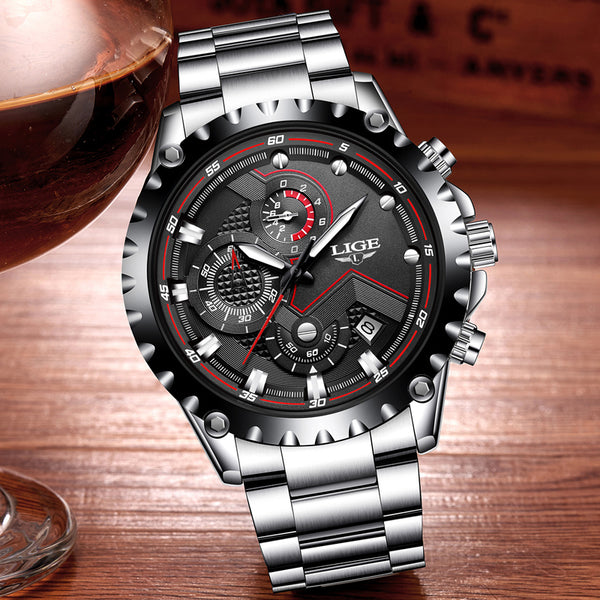 [variant_title] - LIGE Watch Men Fashion Sport Quartz Clock Mens Watches Top Brand Luxury Full Steel Business Waterproof Watch Relogio Masculino