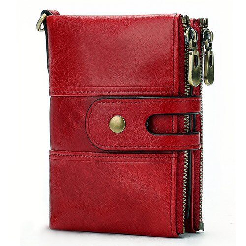 8599-2AC4red - WESTAL men's wallet genuine leather purse for men credit card holder woman cluth bag brand luxury couple wallet short slim fold