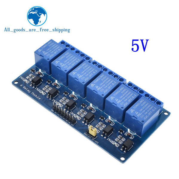 [variant_title] - TZT 1pcs 5v 12v 1 2 4 6 8 channel relay module with optocoupler. Relay Output 1 2 4 6 8 way relay module for arduino In stock