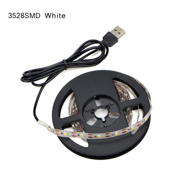 [variant_title] - 5V USB Power LED Strip light RGB /White/Warm White 2835 3528 SMD HDTV TV Desktop PC Screen Backlight & Bias lighting 1M 2M 3M 4M