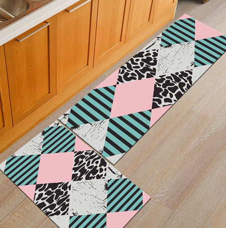 Mat16 / 50x160cm - Nordic Geometric Creative Kitchen Mat Anti-Slip Bathroom Carpet Slip-Resistant Washable Entrance Door Mat Hallway Floor Area Rug