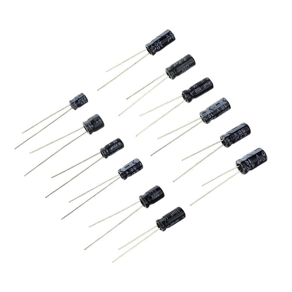 [variant_title] - 120pcs/set 12 Values 0.22UF-470UF Aluminum Electrolytic Capacitor Assortment KIT