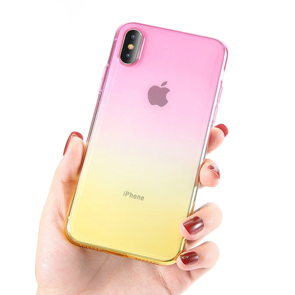 Pink Gold / For iPhone 7 8 - FLOVEME For iPhone 6 6S iPhone 7 8 Plus Ultra Thin Cases for iPhone X XS Max XR Clear TPU Phone Cases For iPhone 5S 5 SE Fundas