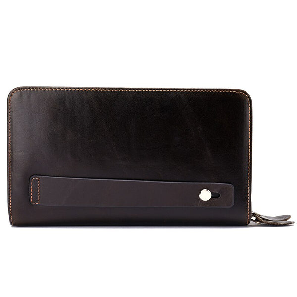 [variant_title] - MVA Men's Clutch Male Wallet Men's Genuine Leather Double Zipper Clutch Bags purse for men Passport Phone Wallets credit card