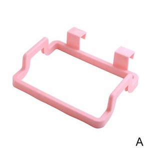 A - 1pcs Hanging Trash Garbage Rubbish Kitchen Carrier Plastic Bag Bin Sack Hanger Holder for kitchen