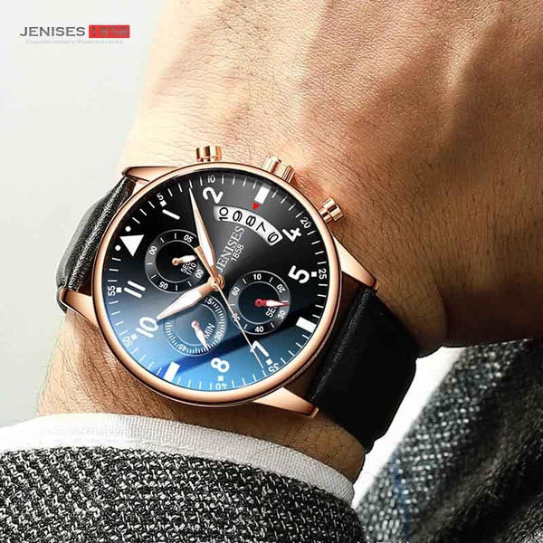 [variant_title] - JENISES Men Watch Top Brand Luxury Quartz Watch Men Fashion Military Waterproof Chronograph Sport Watches Saat Relogio Masculino