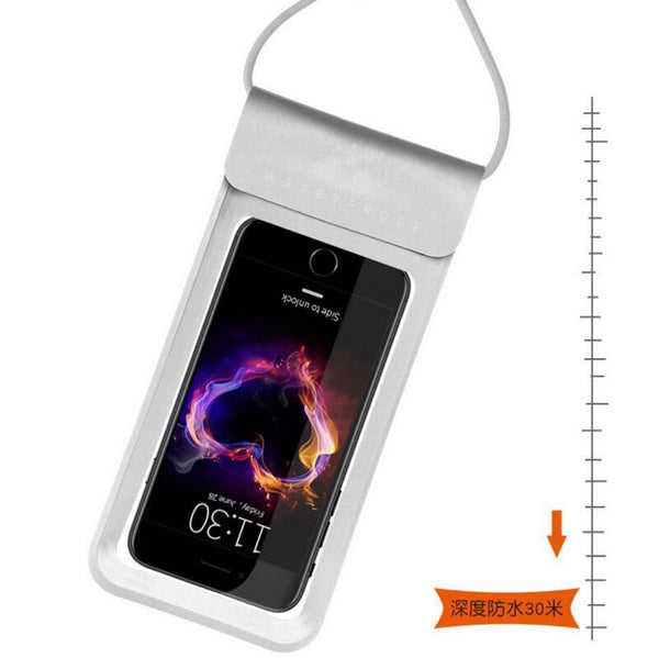 Silver / TPU / Case & Strap - 6.0 Waterproof Phone Case Cover Touchscreen Cellphone Dry Diving Bag Pouch with Neck Strap for iPhone Xiaomi Samsung Meizu