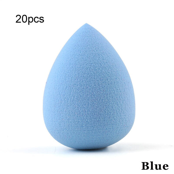 M Blue 20pcs - New Medium Makeup Sponge Water drop shape Make up Foundation Puff Concealer Powder Smooth Beauty Cosmetic makeup sponge tool