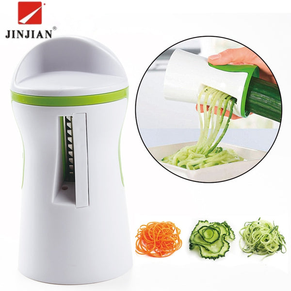 [variant_title] - JINJIAN Vegetable Spiralizer Fruit  Grater Spiral Slicer Cutter Spiralizer for Carrot Cucumber Courgette Kitchen tools gadget