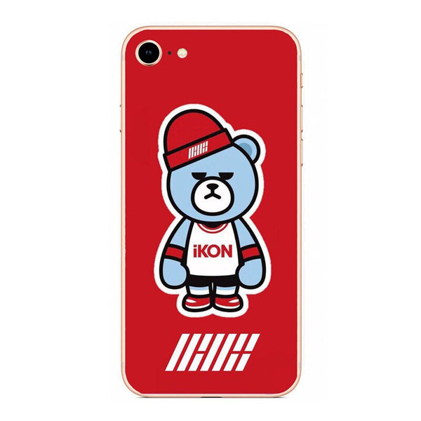 [variant_title] - IKON KPOP Boy Group hard PC Phone Matte plastic Case Cover For iphone 4 5 6  7 8 PLUS X back Coque Fundas Capa