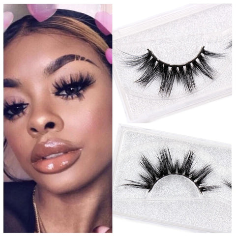 [variant_title] - LEHUAMAO Eyelashes 3D Mink Eyelashes Criss-cross Strands Cruelty Free High Volume Mink Lashes Soft Dramatic Eye lashes E1 Makeup