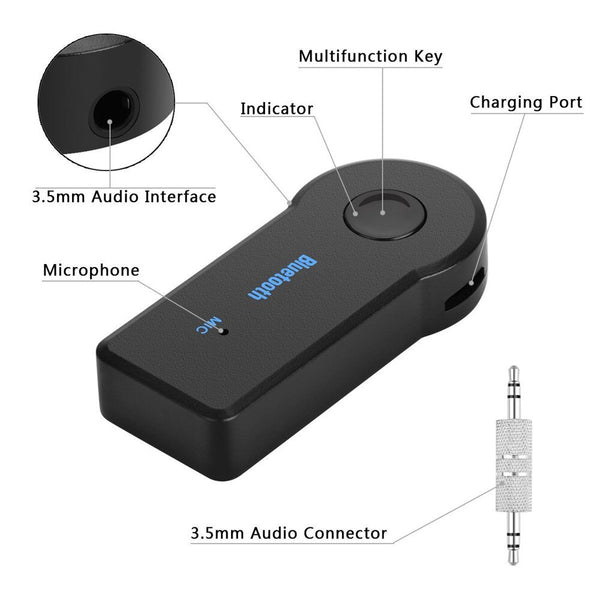 [variant_title] - Rovtop Mini 3.5MM Jack AUX Audio MP3 Music Bluetooth Receiver Car Kit Wireless Handsfree Speaker Headphone Adapter for iphone Z2