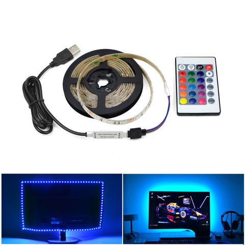 [variant_title] - 5V USB Power LED Strip light RGB /White/Warm White 2835 3528 SMD HDTV TV Desktop PC Screen Backlight & Bias lighting 1M 2M 3M 4M