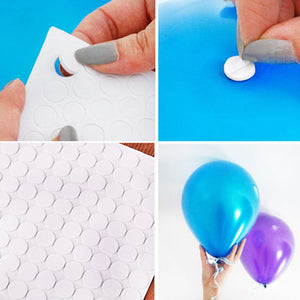 [variant_title] - 100 Points Balloon Glue Dot Attachment Attach Balloons Adhesives Sticker Wedding Birthday Party DIY Balloon Wall Decor Supplies (White)