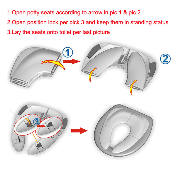 [variant_title] - Baby Travel Folding Potty Seat toddler portable Toilet Training seat children urinal cushion children pot chair wc pad /mat