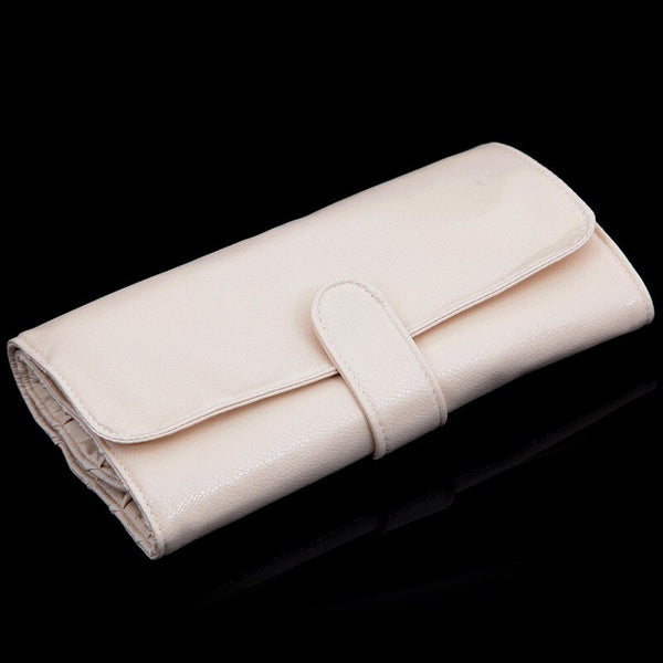 18 Slots Beige - High Quality 24/18/12/10 Slots Makeup Brushes Bag Cosmetics Case For Make Up Brushes Protector Travel Organizer Rolling Pouch